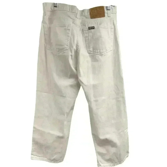 Ralph Lauren High-Rise Relaxed Cropped Jean White Size 8 - Picture 4 of 12